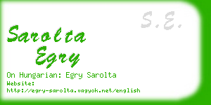 sarolta egry business card